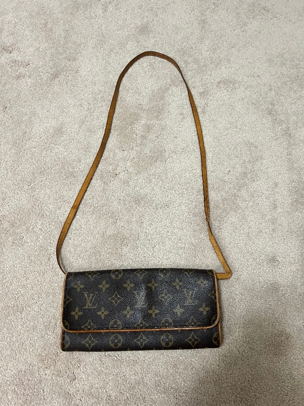 Vintage Louis Vuitton Monogram Pochette Twin GM Crossbody Bag Clutch - used